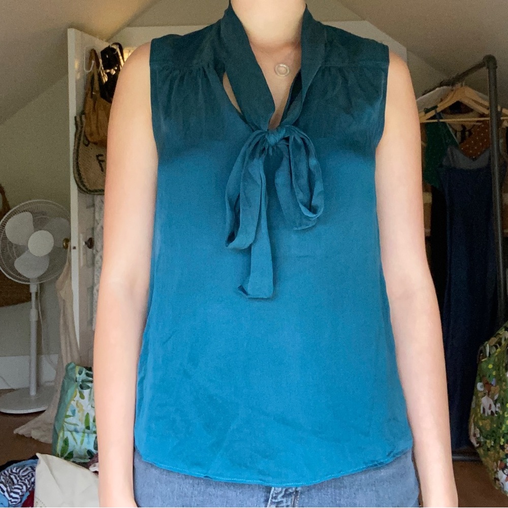 Silk blue/green blouse